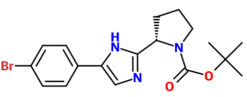 (image for) MC095937 2-Methyl-2-propanyl (2S)-2-[4-(4-bromophenyl)-1H-imidazol-2-yl]-1-pyrrolidinecarboxylate